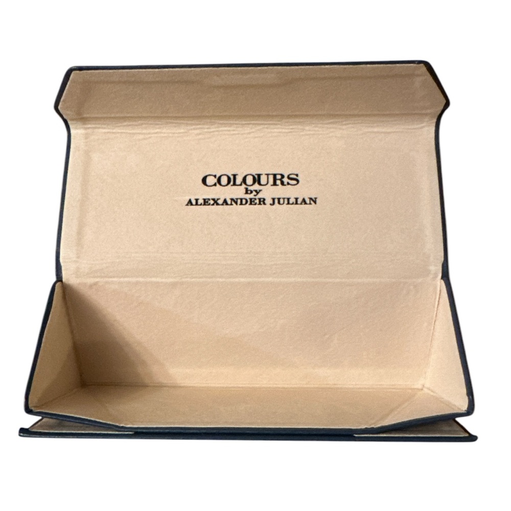 Colours by Alexander Julian Blue Leatherr Magnetic Eye Glass Case